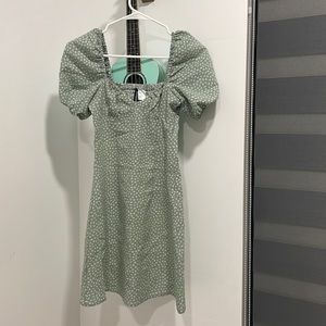H&M Summer Short Mint Flower Dress